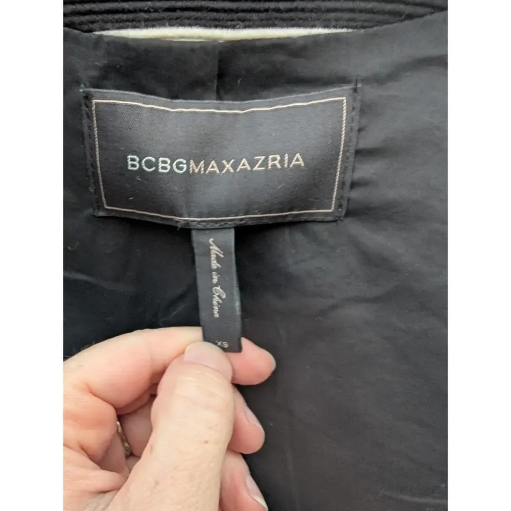 BCBGMaxazria Hendrix Black White Striped Blazer Jacket Womens Sz‎ XS Elegant